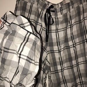 Grey checkered pj bottoms